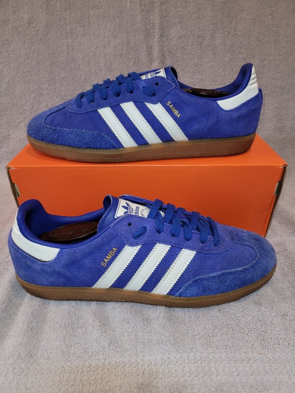 Adidas Samba OG Royal Blue/Core White/Gum Leather Sneakers HP7901